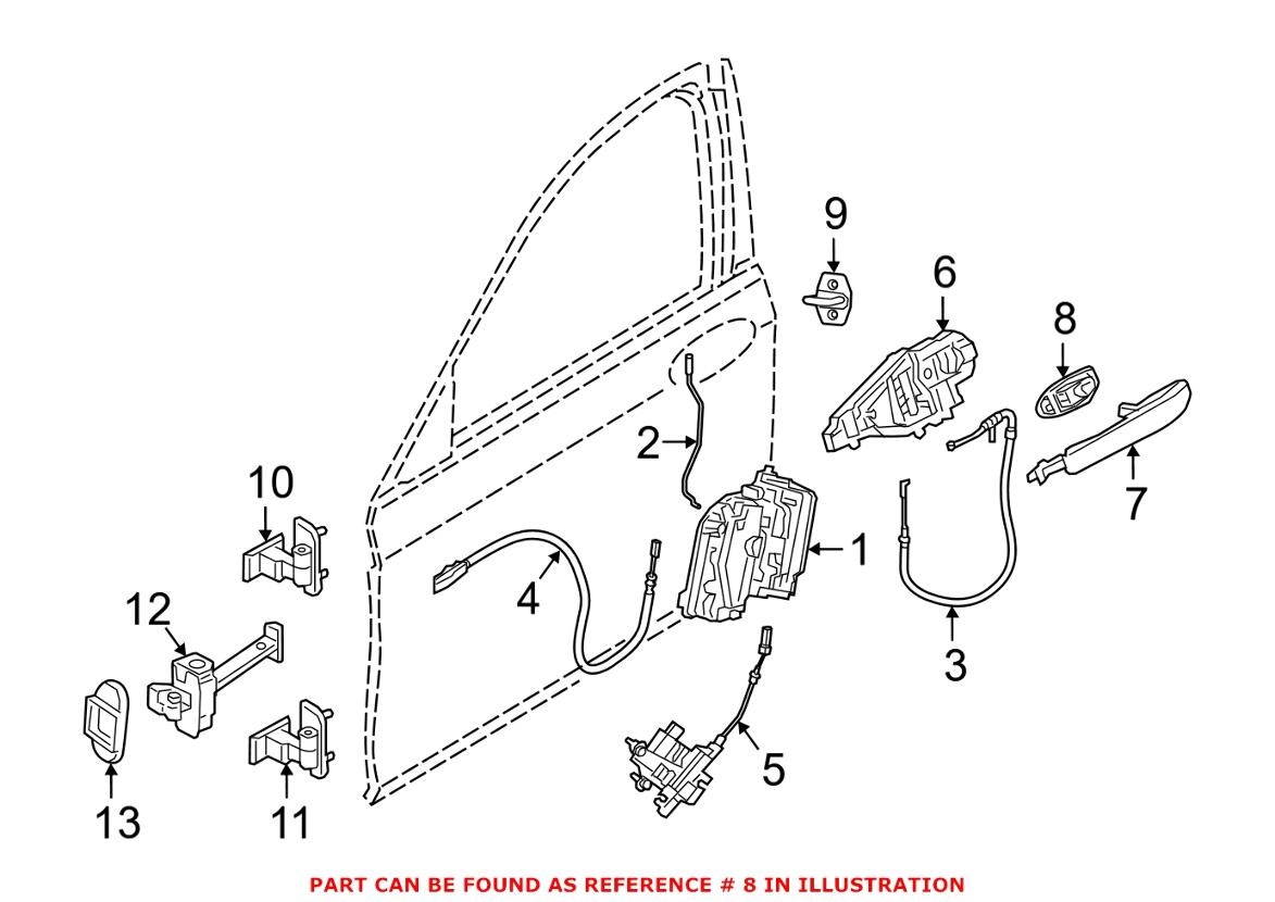 BMW Exterior Door Handle Cover 51217377244